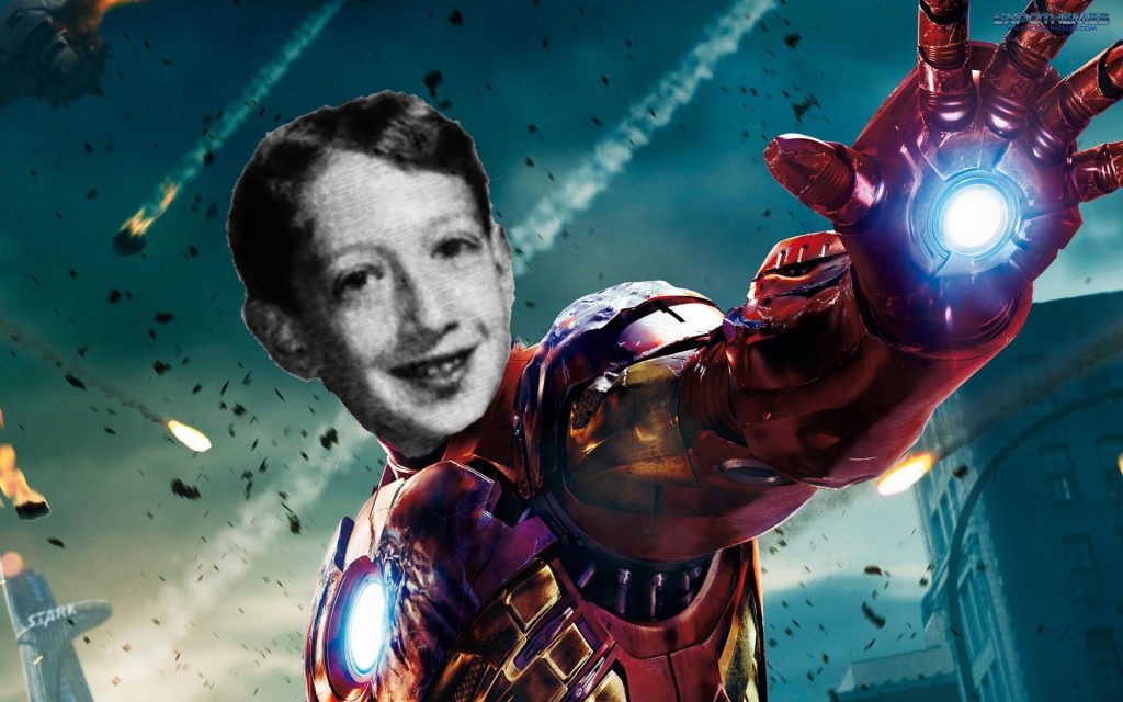 Mark Zuckerberg jako A.I. J.A.R.V.I.S. z filmu Iron Man